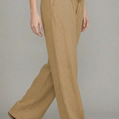 Women's Lightweight Linen Wide Leg Pants | Stylish Summer Trousers with Pockets 1