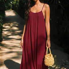 Women's Lightweight Maxi Dress | Elegant Backless Summer Gown 2