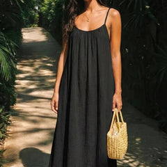 Women's Lightweight Maxi Dress | Elegant Backless Summer Gown 3