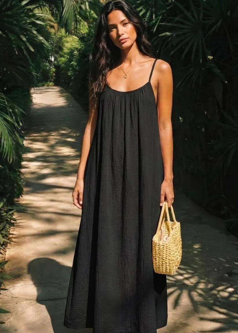 Women's Lightweight Maxi Dress | Elegant Backless Summer Gown 3