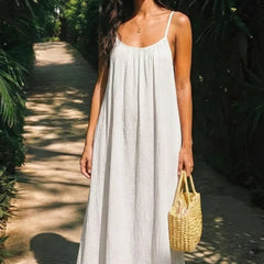 Women's Lightweight Maxi Dress | Elegant Backless Summer Gown 5