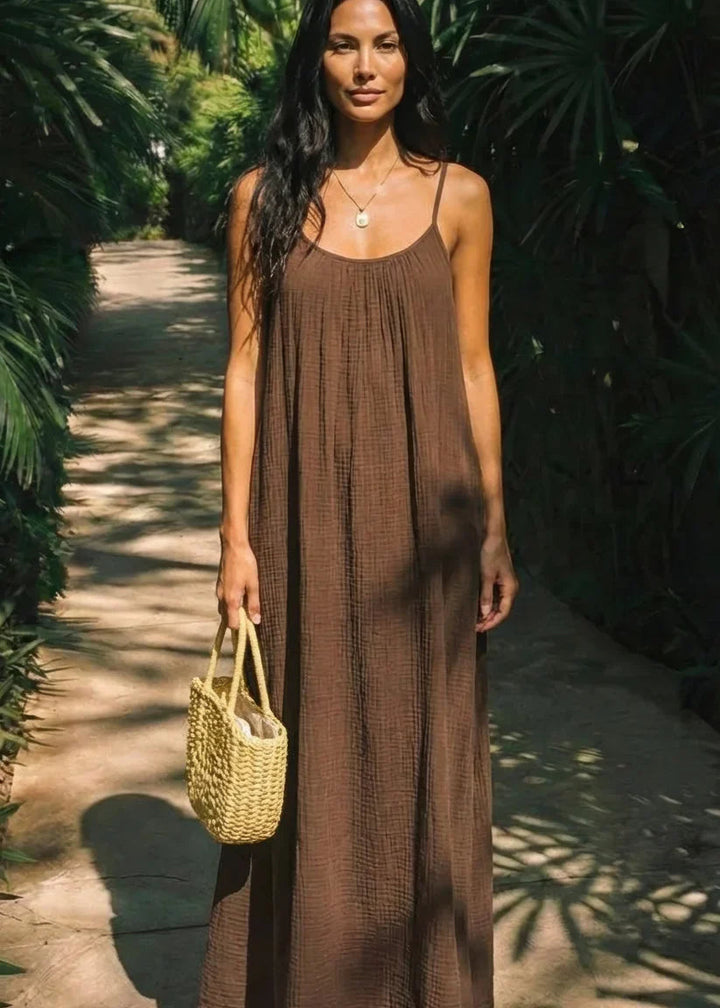Women's Lightweight Maxi Dress | Elegant Backless Summer Gown 7