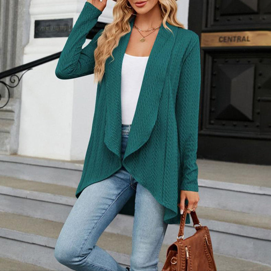 Women's Lightweight Open Front Cardigan | Elegant Black Layering Sweater 1