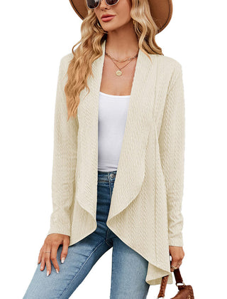 Women's Lightweight Open Front Cardigan | Elegant Black Layering Sweater 10