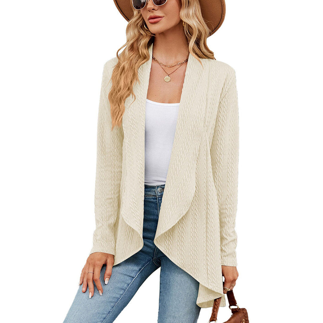 Women's Lightweight Open Front Cardigan | Elegant Black Layering Sweater 10