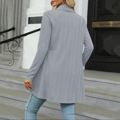 Women's Lightweight Open Front Cardigan | Elegant Black Layering Sweater 2
