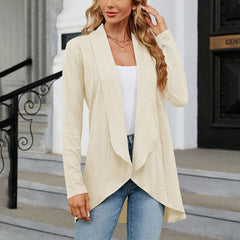 Women's Lightweight Open Front Cardigan | Elegant Black Layering Sweater 3