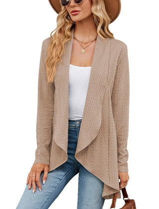 Women's Lightweight Open Front Cardigan | Elegant Black Layering Sweater 7