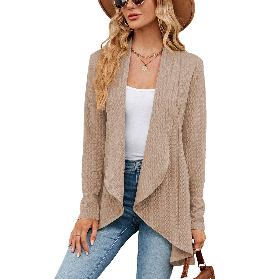 Women's Lightweight Open Front Cardigan | Elegant Black Layering Sweater 7