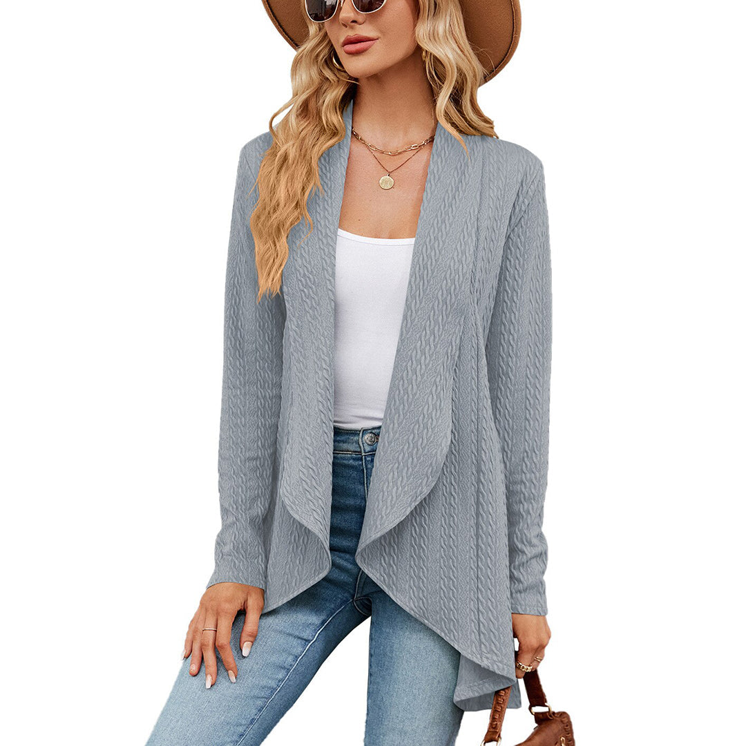 Women's Lightweight Open Front Cardigan | Elegant Black Layering Sweater 8