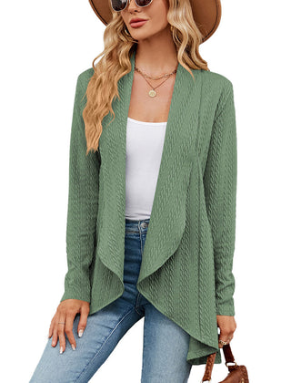 Women's Lightweight Open Front Cardigan | Elegant Black Layering Sweater 9