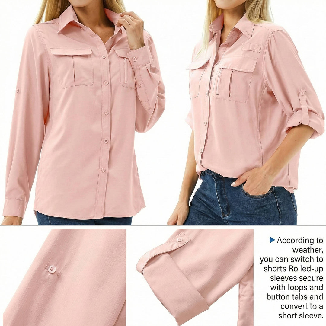 Women's Lightweight Polyester Sun Protection Shirt | Comfortable Long Sleeve Outdoor Top 1