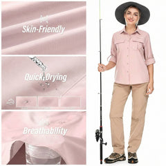 Women's Lightweight Polyester Sun Protection Shirt | Comfortable Long Sleeve Outdoor Top 2