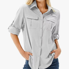 Women's Lightweight Polyester Sun Protection Shirt | Comfortable Long Sleeve Outdoor Top 3