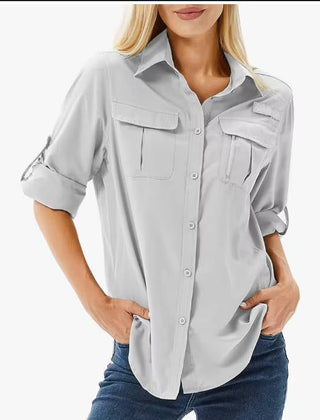 Women's Lightweight Polyester Sun Protection Shirt | Comfortable Long Sleeve Outdoor Top 3
