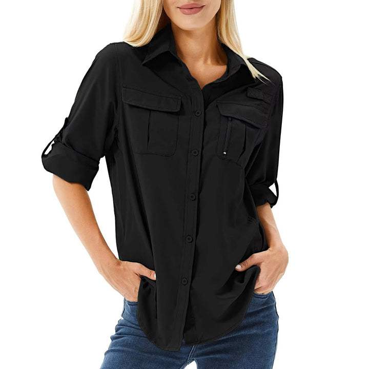 Women's Lightweight Polyester Sun Protection Shirt | Comfortable Long Sleeve Outdoor Top 5