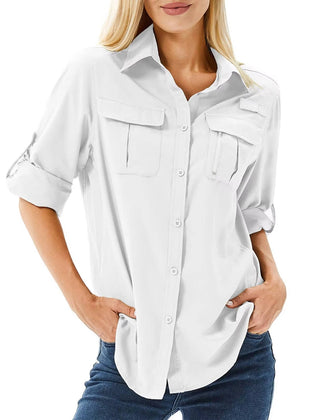 Women's Lightweight Polyester Sun Protection Shirt | Comfortable Long Sleeve Outdoor Top 6