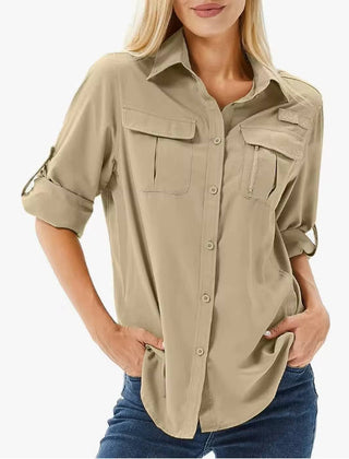 Women's Lightweight Polyester Sun Protection Shirt | Comfortable Long Sleeve Outdoor Top 7