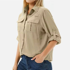 Women's Lightweight Polyester Sun Protection Shirt | Comfortable Long Sleeve Outdoor Top 8