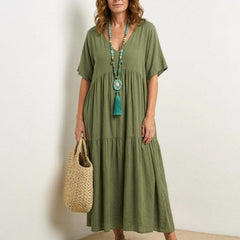 Women's Lightweight Tiered Maxi Dress | Elegant Relaxed Summer Style 1
