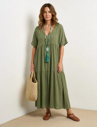 Women's Lightweight Tiered Maxi Dress | Elegant Relaxed Summer Style 1