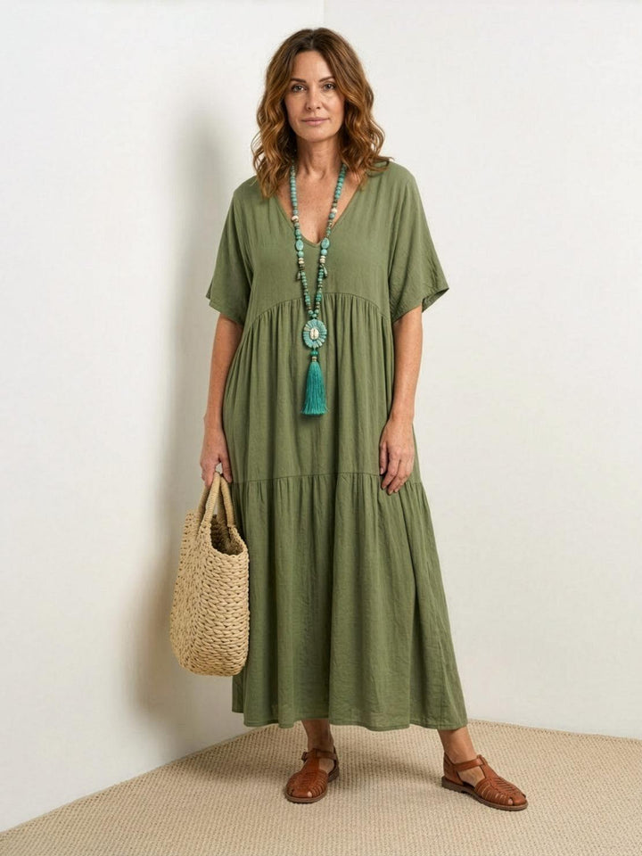 Women's Lightweight Tiered Maxi Dress | Elegant Relaxed Summer Style 1