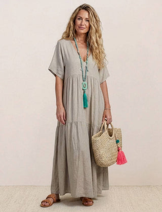 Women's Lightweight Tiered Maxi Dress | Elegant Relaxed Summer Style 2