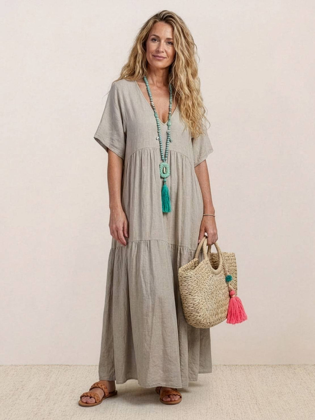 Women's Lightweight Tiered Maxi Dress | Elegant Relaxed Summer Style 2