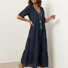 Women's Lightweight Tiered Maxi Dress | Elegant Relaxed Summer Style 4