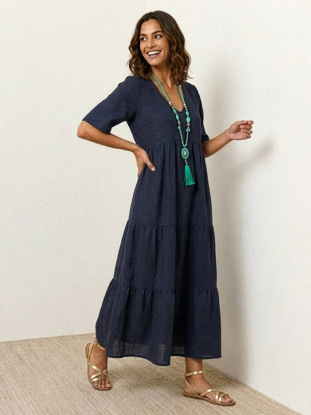 Women's Lightweight Tiered Maxi Dress | Elegant Relaxed Summer Style 4