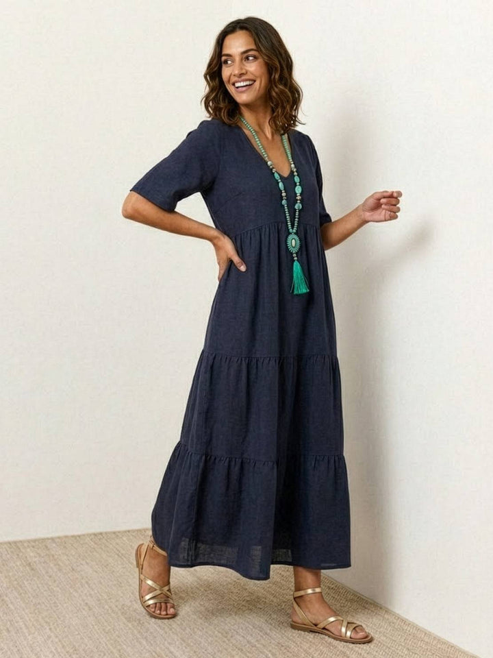 Women's Lightweight Tiered Maxi Dress | Elegant Relaxed Summer Style 4