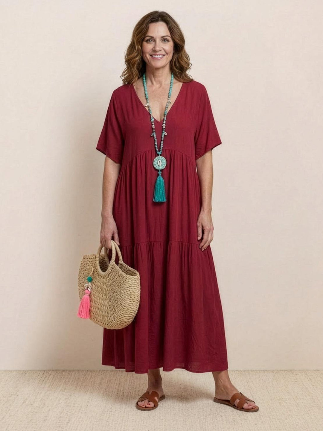 Women's Lightweight Tiered Maxi Dress | Elegant Relaxed Summer Style 5