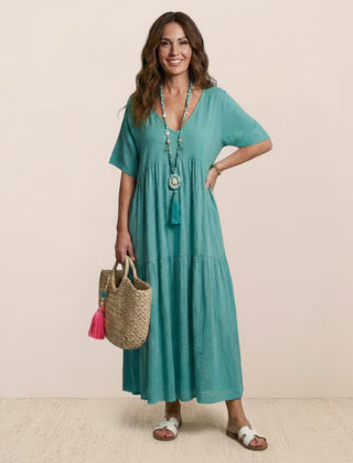 Women's Lightweight Tiered Maxi Dress | Elegant Relaxed Summer Style 6