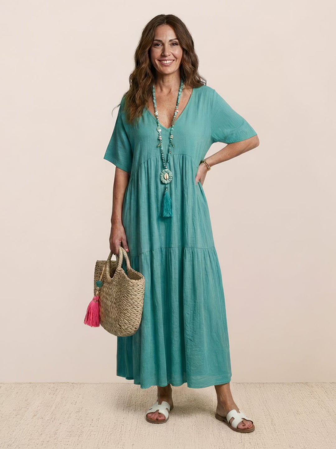 Women's Lightweight Tiered Maxi Dress | Elegant Relaxed Summer Style 6