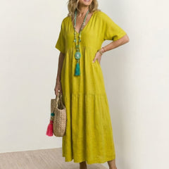 Women's Lightweight Tiered Maxi Dress | Elegant Relaxed Summer Style 7