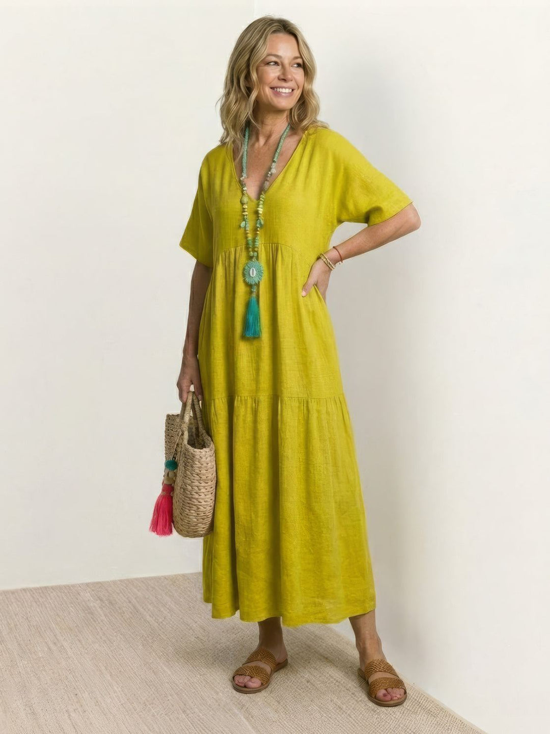 Women's Lightweight Tiered Maxi Dress | Elegant Relaxed Summer Style 7