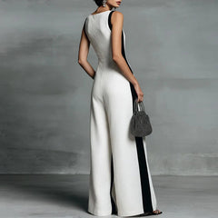 Women's Lightweight Wide-Leg Jumpsuit | Elegant Deep V Neckline for Effortless Style 2