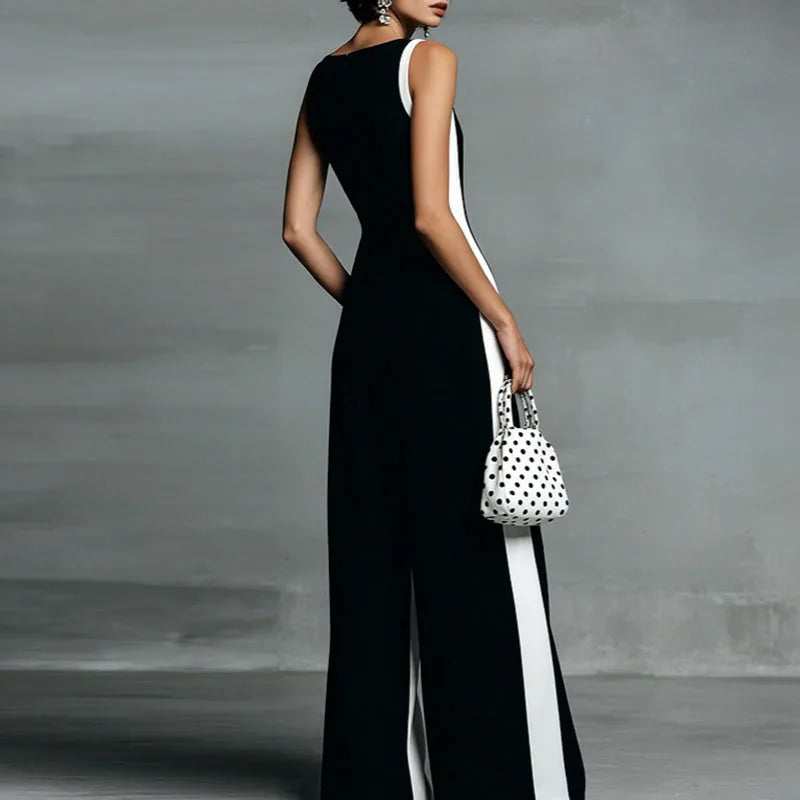 Women's Lightweight Wide-Leg Jumpsuit | Elegant Deep V Neckline for Effortless Style 4