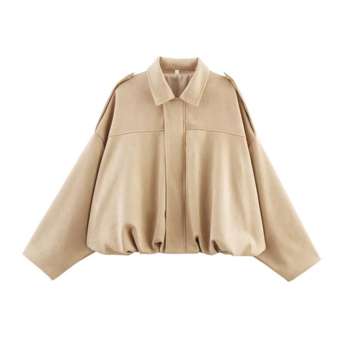 Women's Luxurious Faux Suede Bomber Jacket | Vintage-Inspired Oversized Outerwear 4