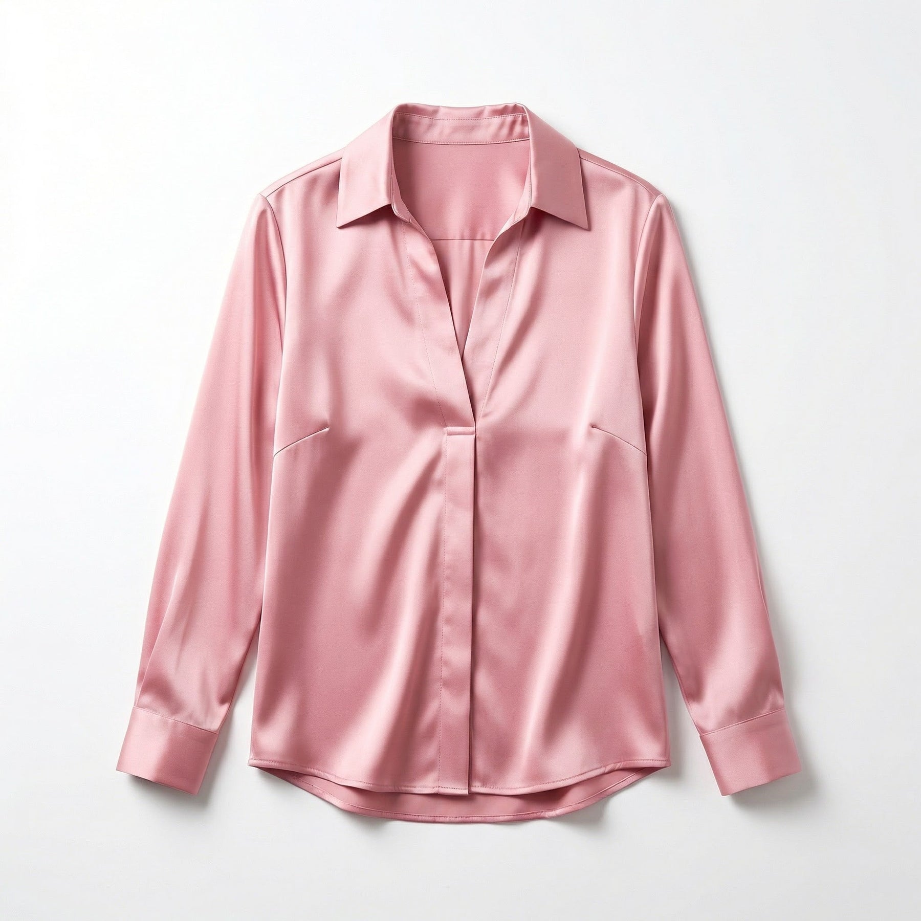 Women's Luxurious Satin Blouse | Elegant Long Sleeve Top with V-Neck Design 7