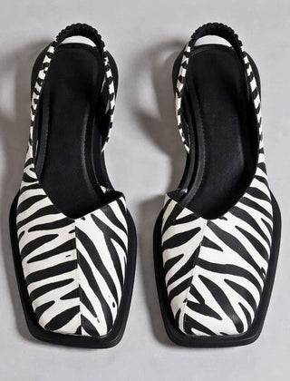 Women's Modern Faux Leather Ballet Flats | Elegant Square Toe Slip-On Shoes 3