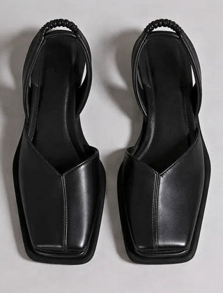 Women's Modern Faux Leather Ballet Flats | Elegant Square Toe Slip-On Shoes 4