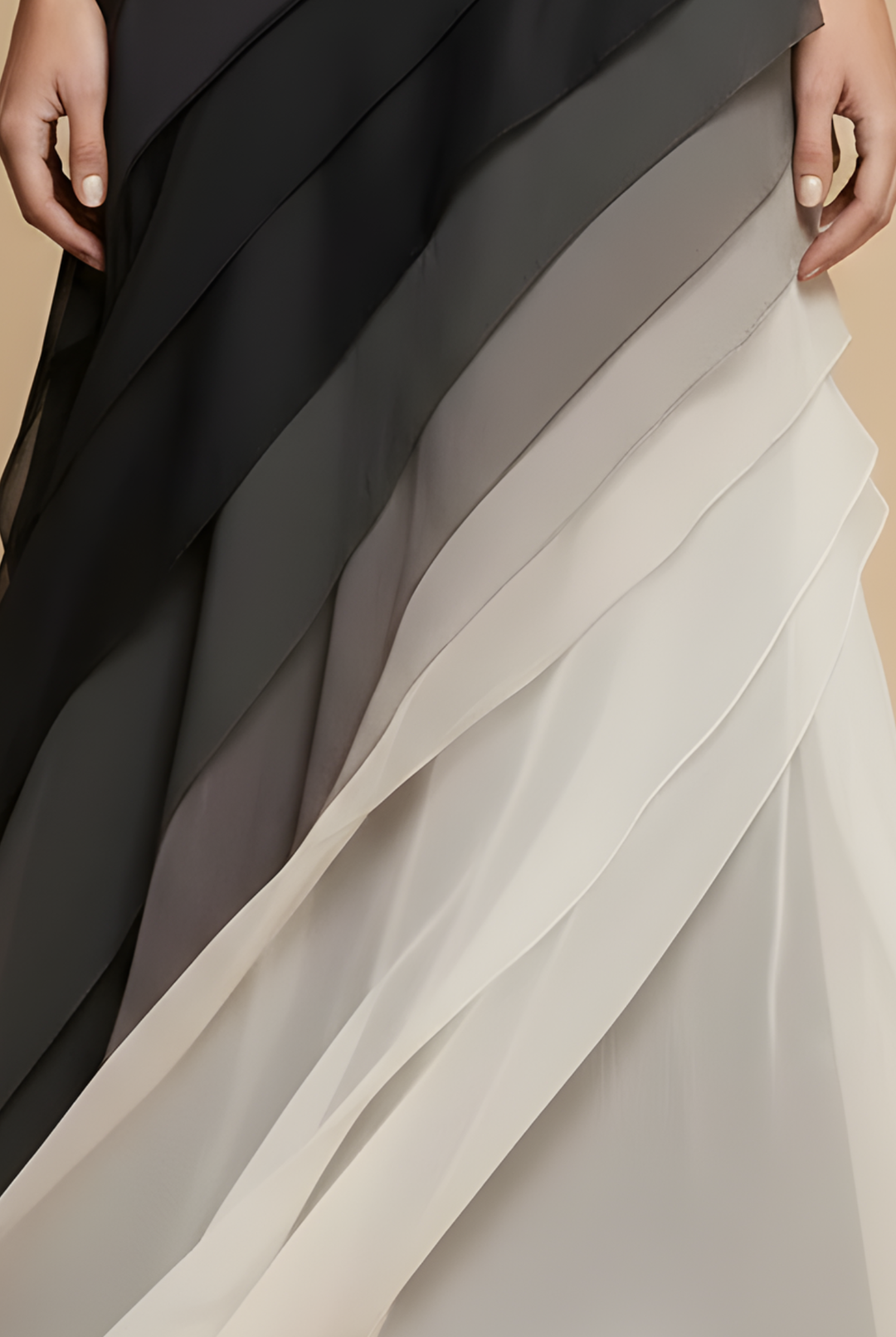 Women's Ombre Chiffon Maxi Dress | Elegant Tiered Formal Evening Gown 3