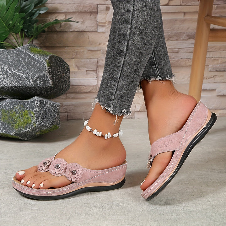 Women's Orthopedic Leather Sandals | Elegant Comfortable Slip-On Footwear