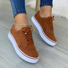Women's Orthopedic White Sneakers | Comfortable Lace-Up Casual Walking Shoes 0