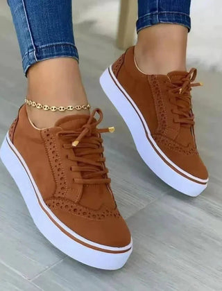 Women's Orthopedic White Sneakers | Comfortable Lace-Up Casual Walking Shoes 0