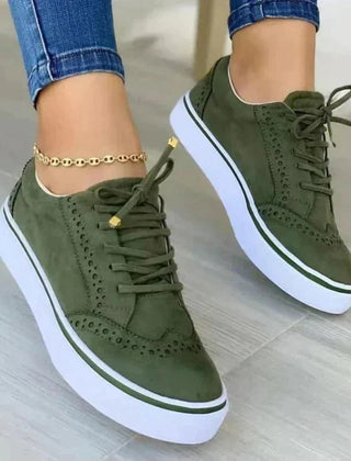 Women's Orthopedic White Sneakers | Comfortable Lace-Up Casual Walking Shoes 1