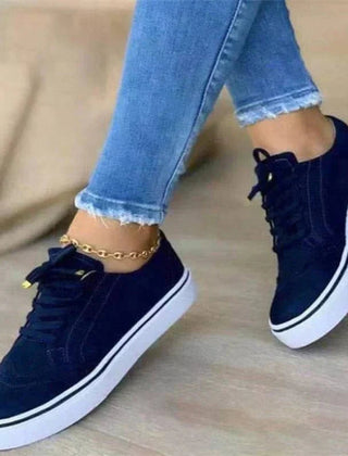 Women's Orthopedic White Sneakers | Comfortable Lace-Up Casual Walking Shoes 4