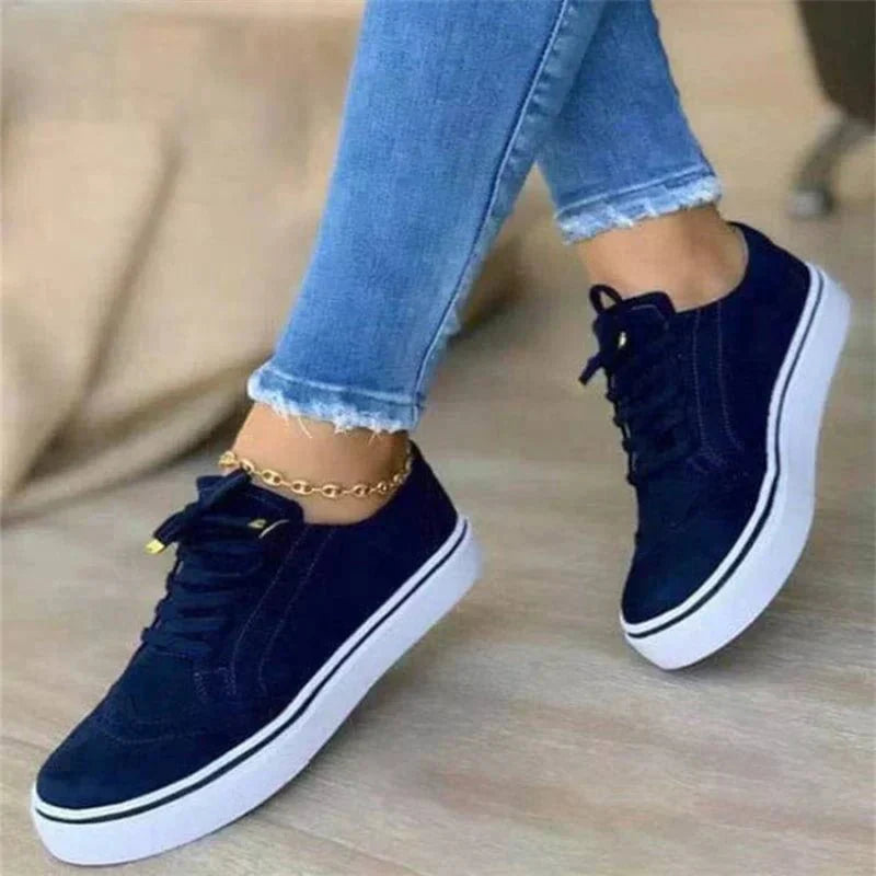 Women's Orthopedic White Sneakers | Comfortable Lace-Up Casual Walking Shoes 4