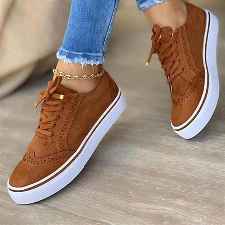 Women's Orthopedic White Sneakers | Comfortable Lace-Up Casual Walking Shoes 5